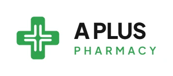 The A+ Wellness Pharmacy logo, as it appears on the live site