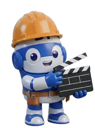 The D1TechCreative rocket mascot, ready to build a plumbing company website