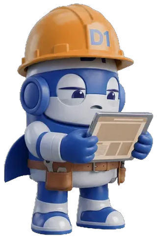 The D1TechCreative rocket mascot, ready to build a pest control company website