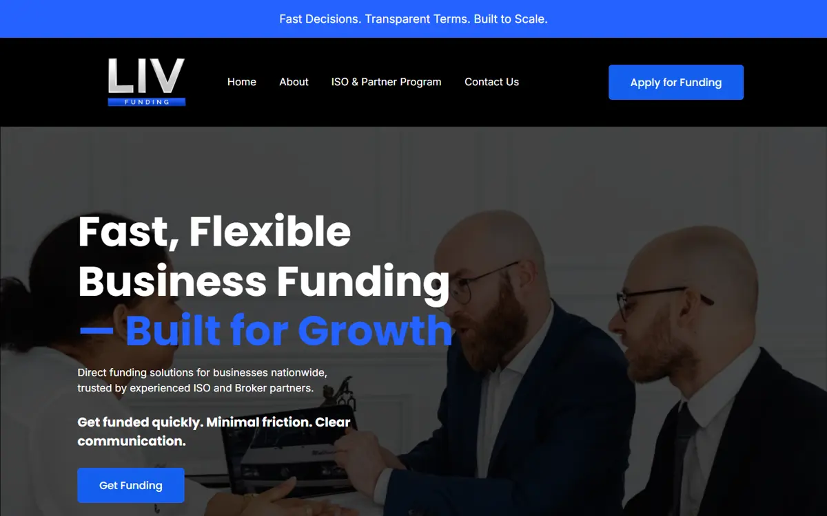 LIV Funding — live website