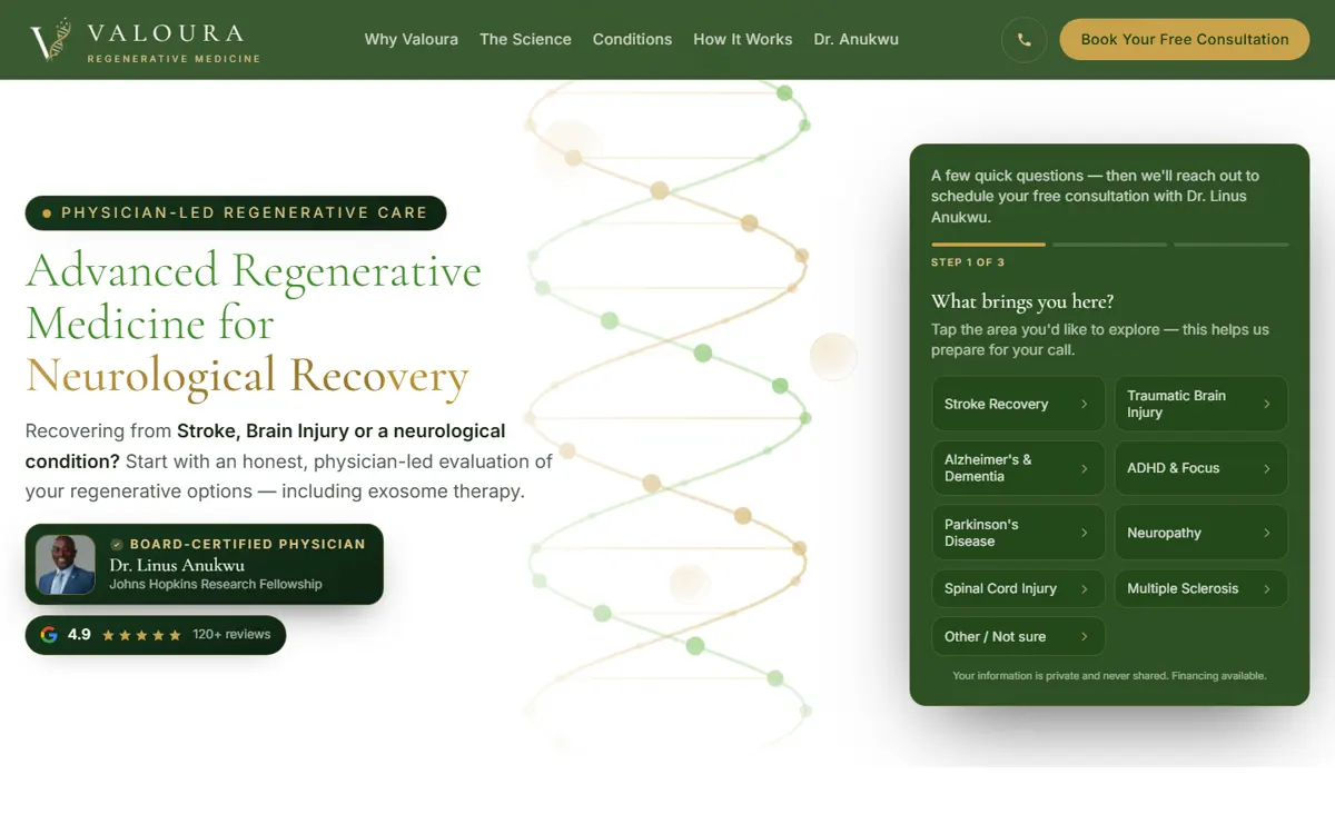 Valoura Regenerative — live website