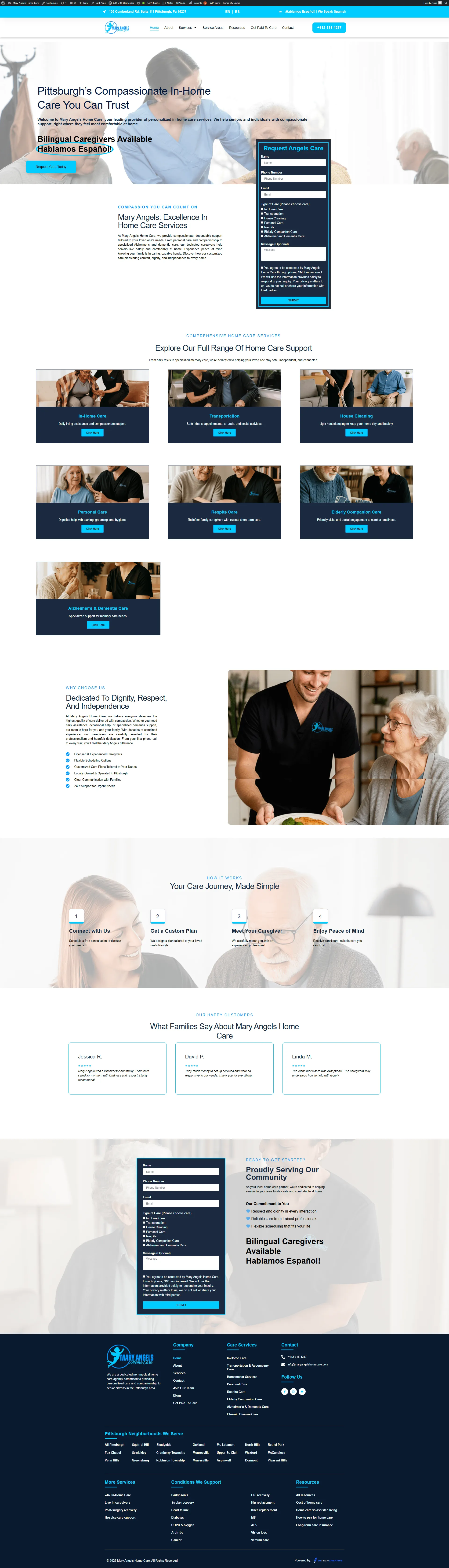 Mary Angels Home Care — before the rebuild